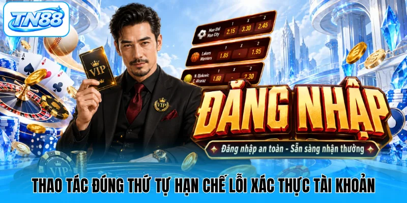 Thao tác đúng thứ tự hạn chế lỗi xác thực tài khoản